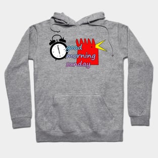 Alarm Clock and Rooster Hoodie